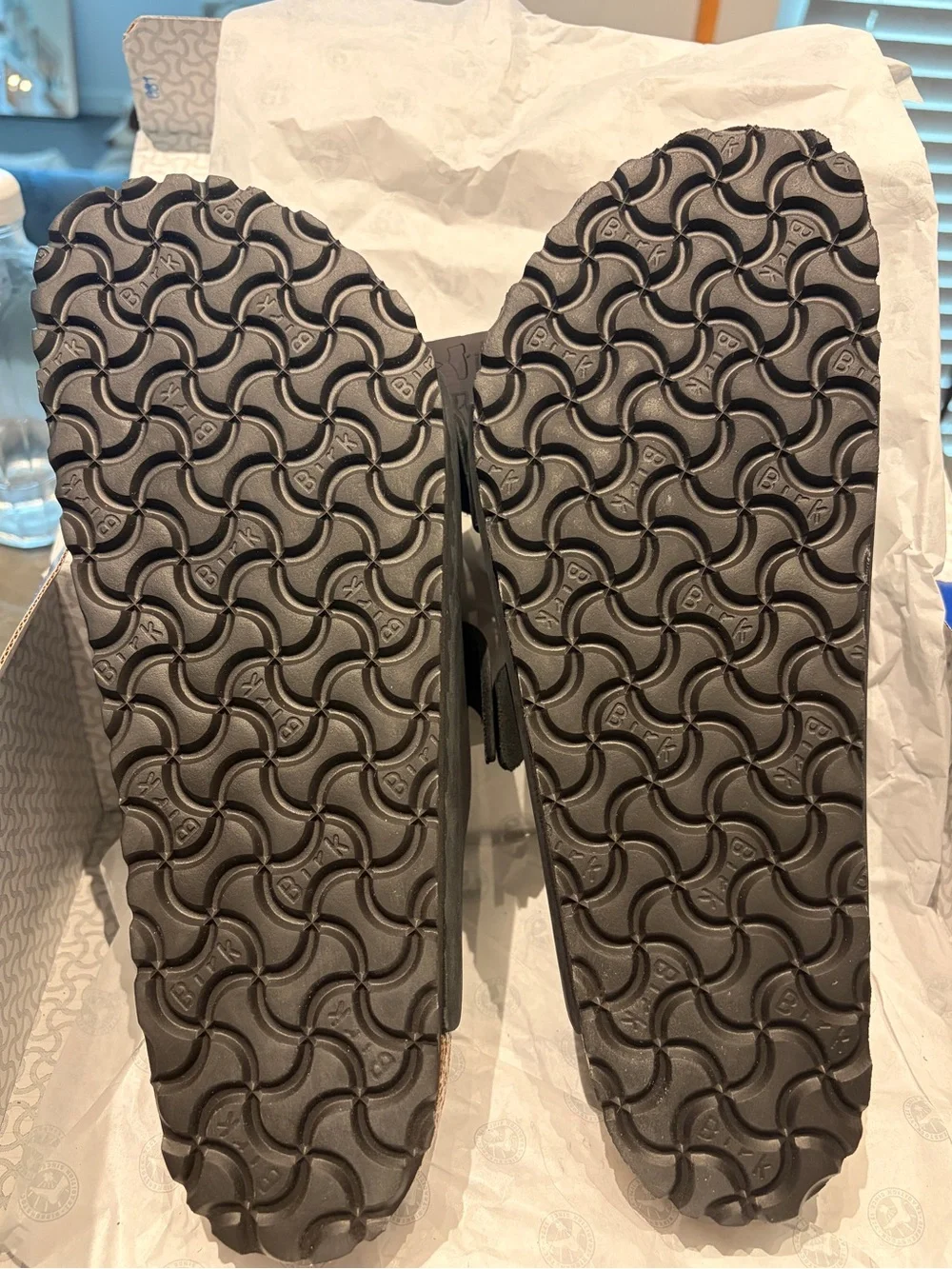 Birkenstock Arizona Men's Black Birko Leather Sandals Size 10
